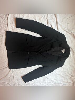 H&M Black Single-Breasted Blazer Coat